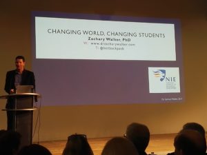 Luxembourg: Conférence au Forum Campus Geesseknäppchen "Changing world, changing students" présentée par Dr. Zachary Walker, Mars 2017
